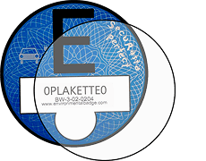 Pellicola autoadesiva per la E-Plakette blu